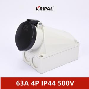 63A IP44 Waterproof European Surface Mounted Socket IEC Standard