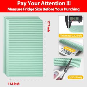 Reusable Silicone Refrigerator Liners Washable, Non-Slip Fridge Shelf Mats For