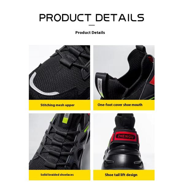 Comfortable And Durable Anti-Smashing EVA Sole Safety Shoes With Flying Knit Upper