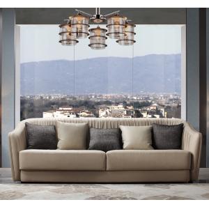 ODM 3 Seats Leather Living Room Sofas Modern Filling With Down Feather