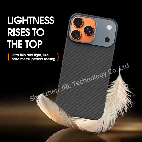 Quality Customized Metal Frame Ultra Thin Aramid Carbon Fiber Mobile Cover for iPhone 17 Pro wholesale