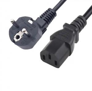 China Euro C13 Power Cord , 16A 250V 3 Pin Power Cord For Electronics on sale