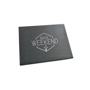 Matte Black Decorative Cosmetic Lid And Base Boxes With A Sponge Tray Inside