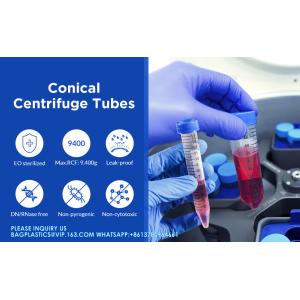 Centrifuge Tubes 15mL, Conical Tubes Sterile 50 PCS, Polypropylene, Leak-Proof