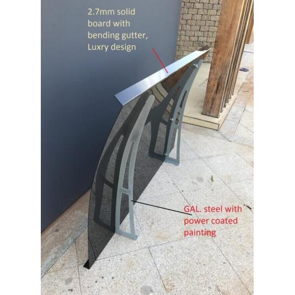 Galvanized Steel Frame 150cm Door Window Awning Canopy