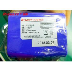 11.1V 7800mAh 18650 Lithium Ion Battery / 3S3P 18650 Cell Pack 300 Times