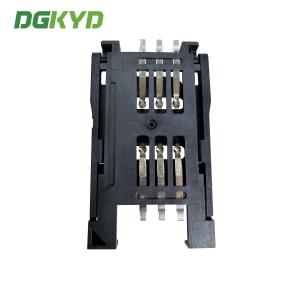 SIM Card Holder 6P All Plastic Flip Top Telephone Card Holder DGKYDSIM26H6A6A2Y3