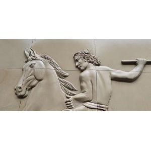 Smooth Surface Eco Friendly Outdoor Natural Stone Sculptures Customized