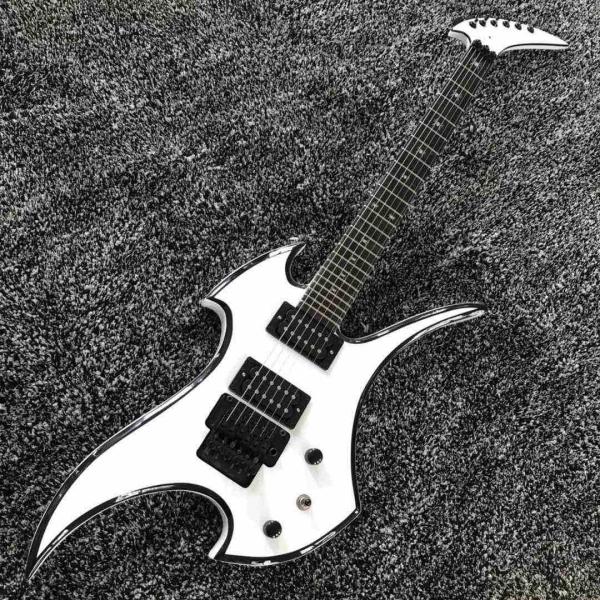 2020 New High Quality Floyd-Rose Irregular Shape Electric Guitar in White With