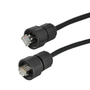 Rigoal Waterproof IP67 Rj45 Ethernet Connector PA GF Coupling nut For Automotive