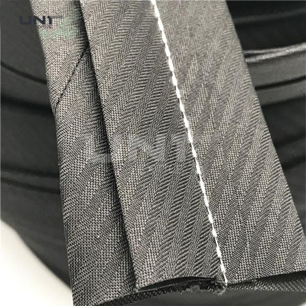 White And Black Woven Waistband Herringbone Waistband Lining For Trousers And Suit Pants