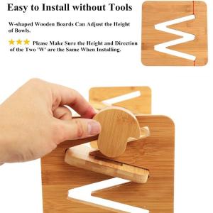 OEM/ODM Acceptable Wooden Stand Pet Dining Table Cat Feeder with Adjustable