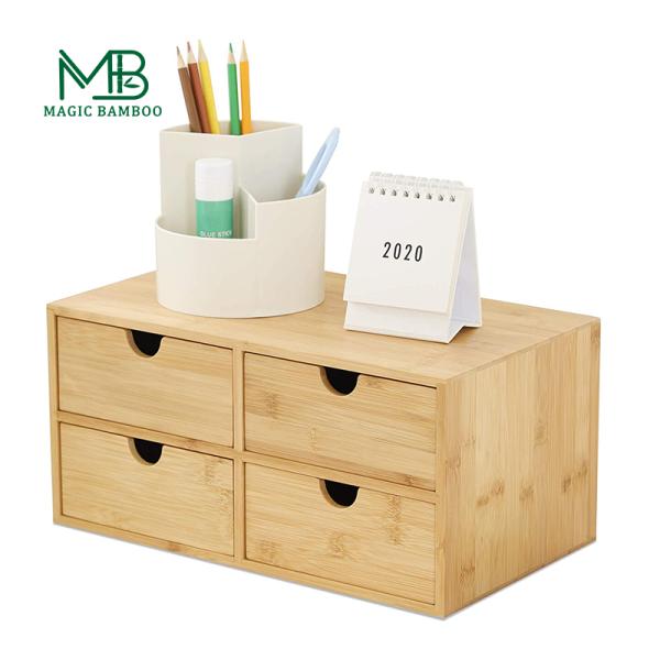 Sustainable Living Sustainable Injection Bamboo Storage Box with 2 Tier Drawers Direct