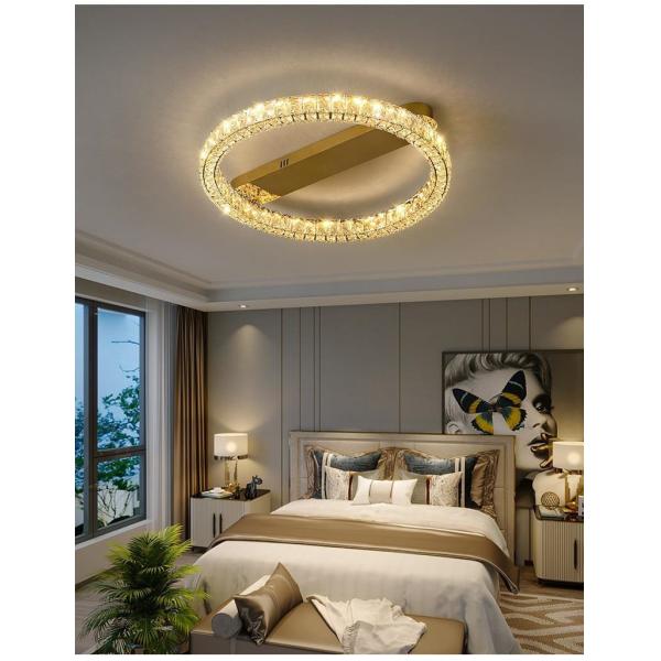 Luxury Ring Ceiling Lamp Modern Bedroom Living Room Crystal Ceiling Lamp(WH-CA-100)