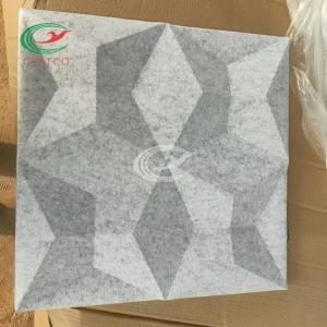 Diamond 3D Wall Polyester Fiber Acoustic Panel Mildewproof Odorless