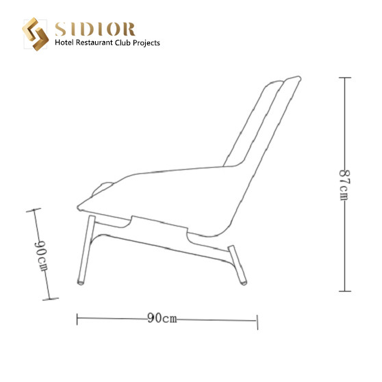 90cm width Upholstery Modern Leisure Chair
