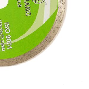Cold Press 7inch 180×1.6/2.2×10×22.23mm Continuous Rim Diamond Blade For Ceramic