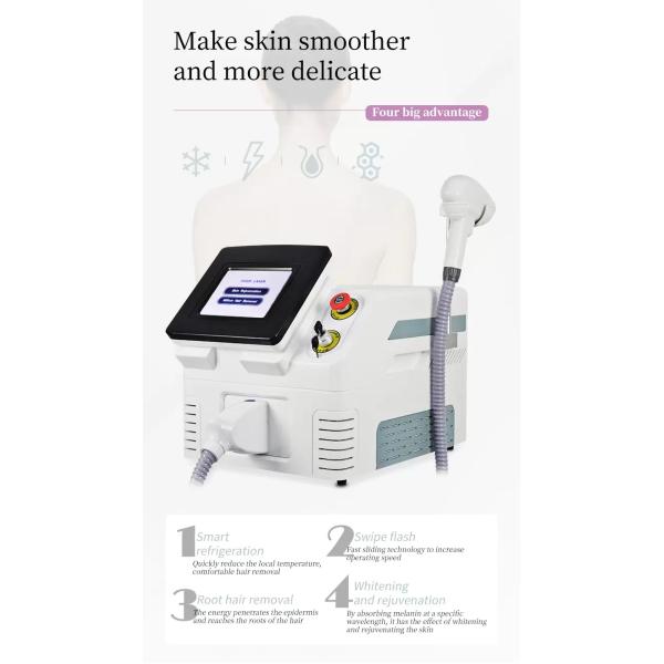 Portable Painless 808nm Diode Laser Hair Machine And Skin Rejuvenation Device