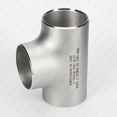 Quality Sandrolling Sandblasting Stainless Steel Equal Tee Butt Welded Pipe Fittings For Round Section DN5-DN1200 wholesale