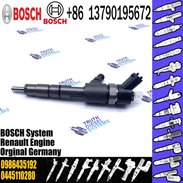 Quality 0445110280 BOSCH Diesel Injector New Common Rail Injector Assembly 0986435192 wholesale