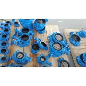EPDM Sealing Pneumatic Wafer Style Butterfly Valve With Actuator Flow Adjustment