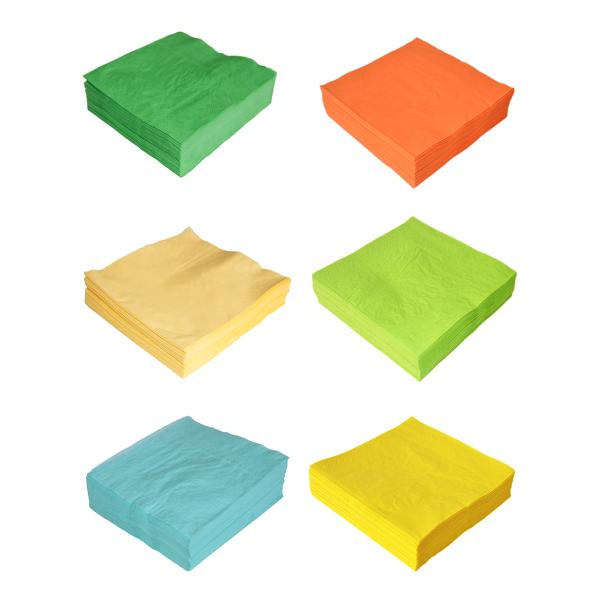 Disposable Colored Napkins Strong Flexibility Skin Friendly No Crumbs