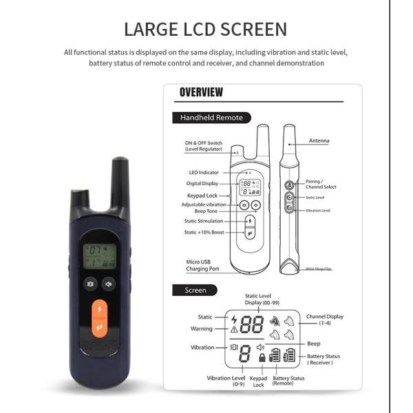 Anti Bark Training Collar 1000M Ultrasonic Dog Control
