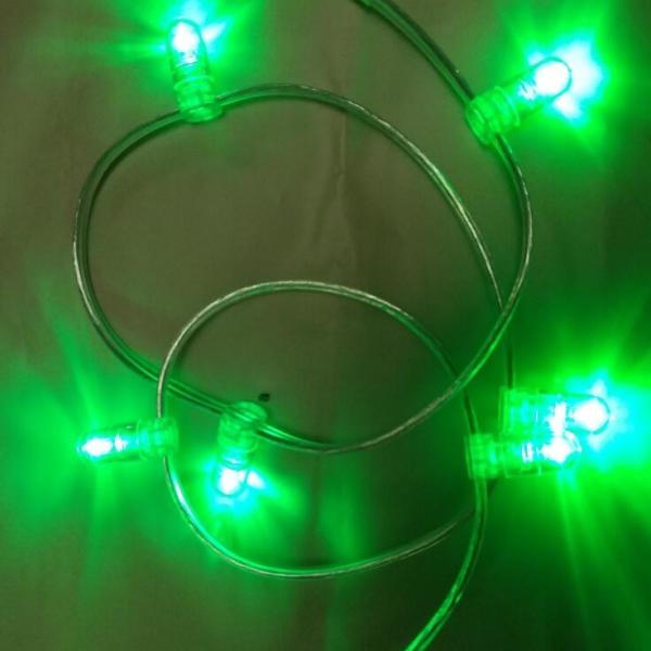 green PVC crystal Wire DC 12V clip light 1000leds fairy light string 100m/roll