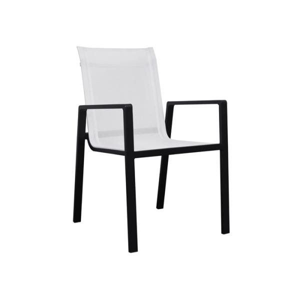 Quality Teslin Mesh Seat Outdoor Chairs with Armrest for Restaurant Dining Use wholesale