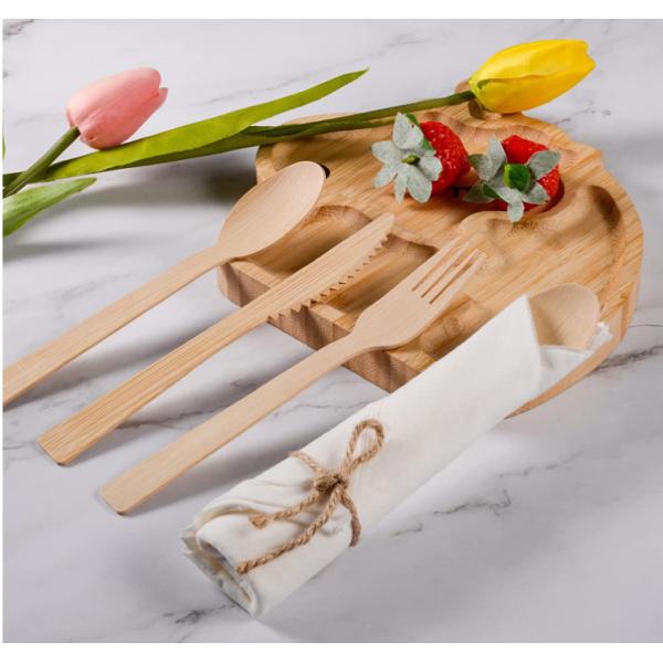 Disposable Degradable 16cm Wooden Spoon Primary Color Party Camping Easy To Carry