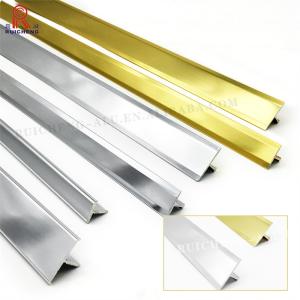 0.4mm - 2mm Floor Aluminum Transition Strips Gold Floor Edge Protective