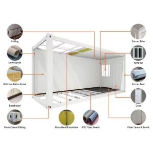 Prefab House Container with Quick Assembly and Q235/Q345 Light Steel Frame