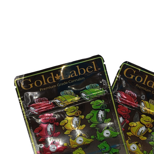 Three Side Sealing Zippered Mylar weed Bags Self Contained Gravure Printing