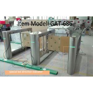 IP54 Rated Swing Barrier Gate with 0.6 Second Sliding Speed and 35-40 Persons
