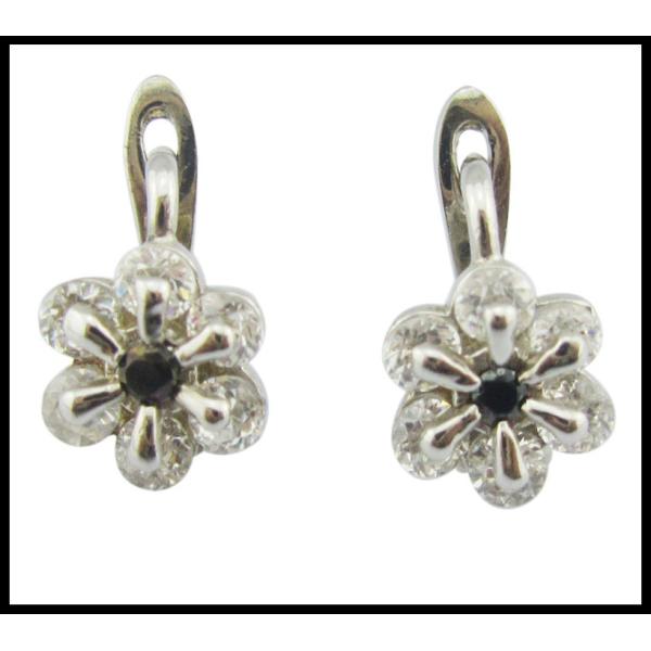 Cz Stone Size 1.0-1.25mm Nickel-Free Cubic Zirconia 925 Silver Earrings With