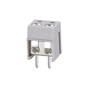 2P Spliceable Wiring PCB Terminal Block Grey Pitch 5.0mm Horizontal Verticle