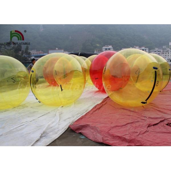 Durable colorful Inflatable Walk On Water Ball 2m Dia 1.0mm Waterproof PVC For Rental