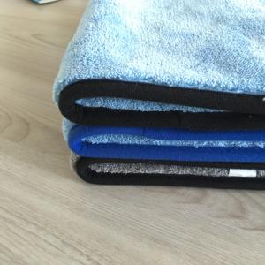 Super Absorbency Blue Color Hand Towel Mixrofiber Coral Fleece Towel For Kitchen