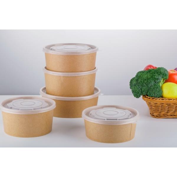 Quality Custom Disposable Recyclable Paper Lunch Bowls With Lid For Hotel / Household wholesale