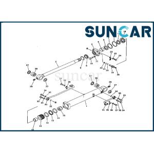 China 208-63-76100 2086376100 Bucket Cylinder Seal Kit Komatsu Fits PC400-1 PC400LC-1 Bucket Cylinder Seal Repair Kit on sale