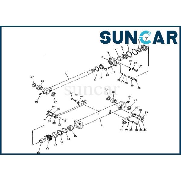208-63-76100 2086376100 Bucket Cylinder Seal Kit Komatsu Fits PC400-1 PC400LC-1