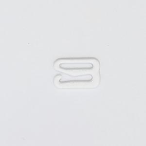 White Eco Friendly Nylon Coated Metal Bra Hooks 12mm