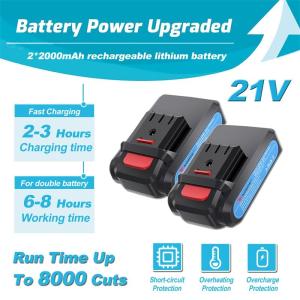 Blue LED Display Electric Scissors For Cutting Trees Battery Powered