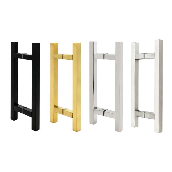 Customization Aluminium Shower Screen Glass Door Handle with 0.5mm Thickness and BN Finish