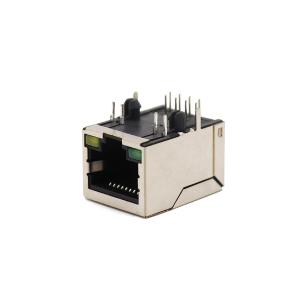 1x1 Port Shielded Female Jack 8P8C RJ45 Connector With Led Modular Jack