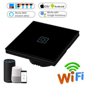 1/2/3 Gang Wireless Remote Touch Switch, Glass Panel 2 Gang 2 Way, Smart Home