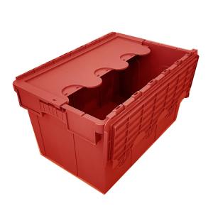 Stackable Plastic Crates Manufacturing FIRST Solid Box Plastic Moving Containers with Lid