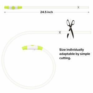 Multiple Colors Waterproof Glow In The Dark Dog Collar 27.5 Inch 70cm Length