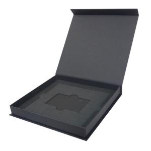 Book Shape Magnetic Paper Gift Box with Foam Insert Luxury Rigid Cardboard Photo