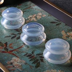 China 4 Pcs Size Premium Transparent Massage Therapy Anti Cellulite Silicone Cupping Set For Neck Face Body Massage on sale
